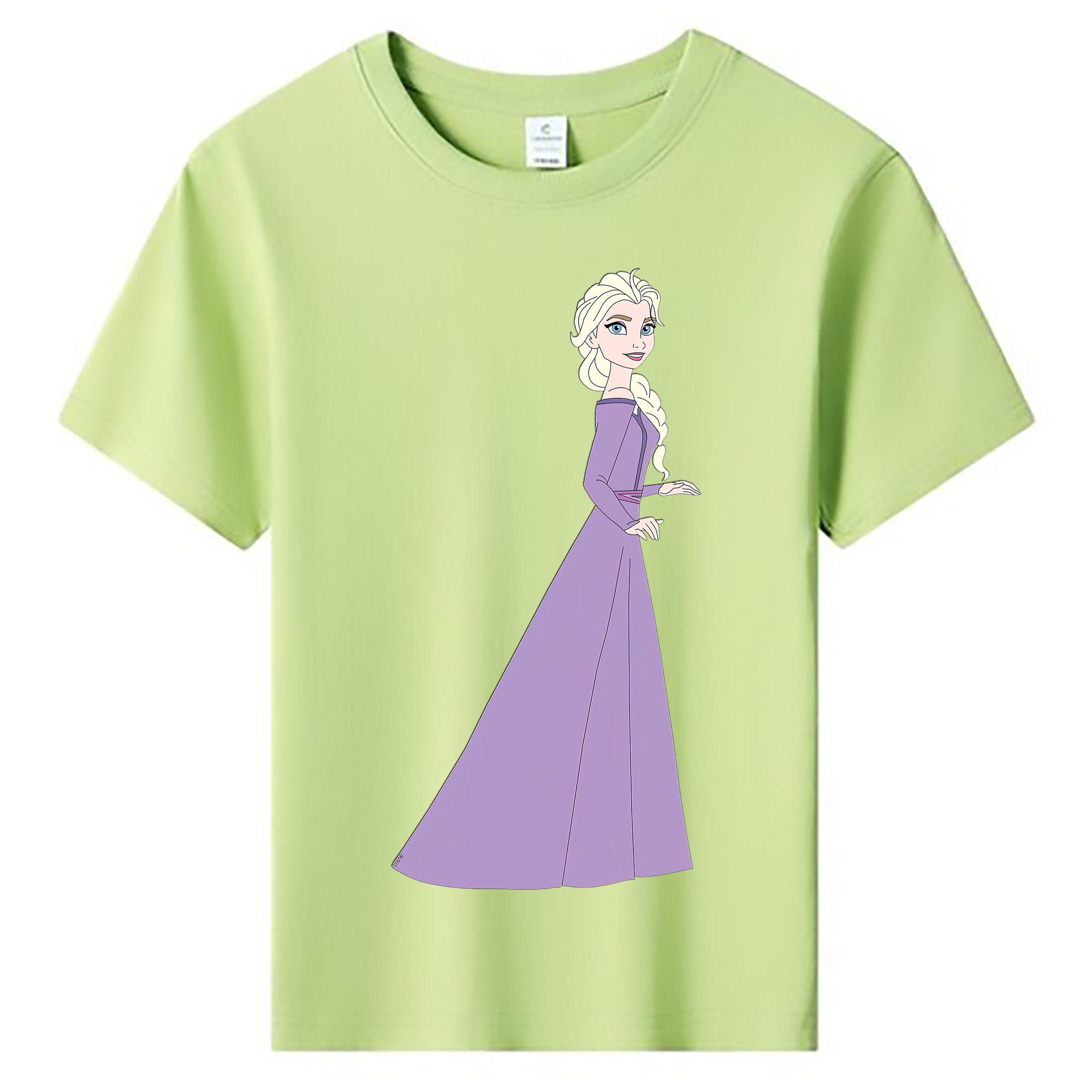 （画像用） アナと雪の女王 アンナ エルサ Frozen Anna Elsa 綿100％キッズTシャツ（フロントプリント）